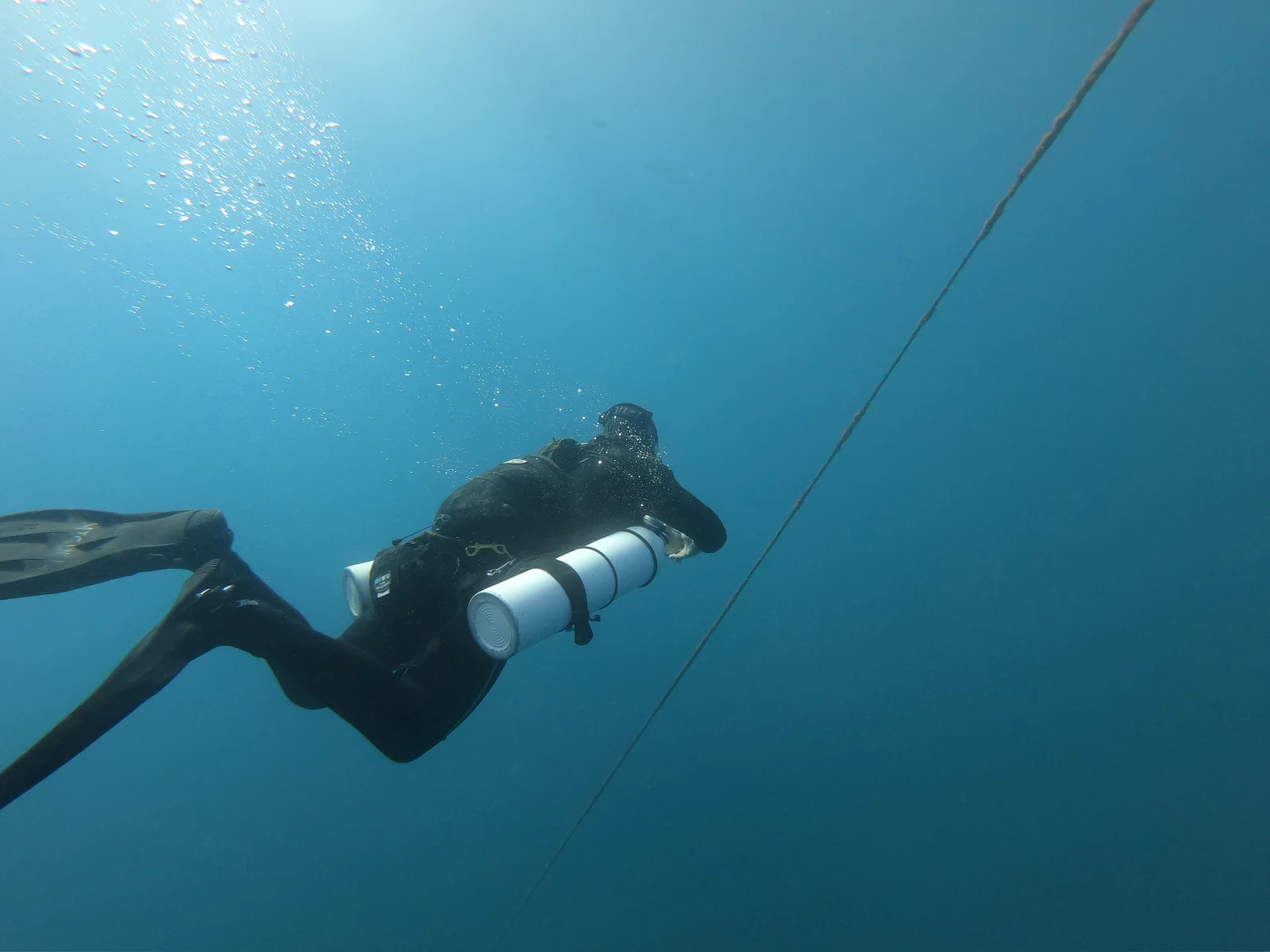 Buceo sidemount en Gran Canaria